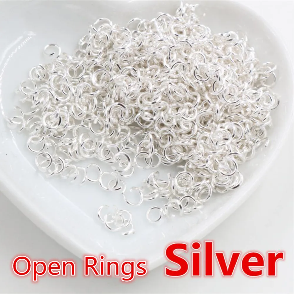 200pcs 3/4/5/6/7/8/10mm Metal DIY Jewelry Findings Closed/Open Single Loops Jump Rings & Split Ring for jewelry making 