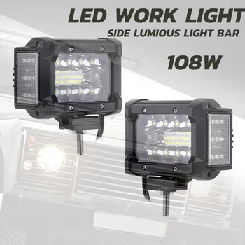 

For 4x4 Trucks Off-road Vehicles Brand New 3.5 Inch 108W LED Work LIght 12-24V Side Luminous Light Bar Car Offroad Driving Light