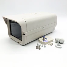 Owlcat Серый Белый CCTV камера коробка прозрачное стекло Suveillance камера безопасности корпус кейс для наружной камеры корпус алюминиевый ABS крышка