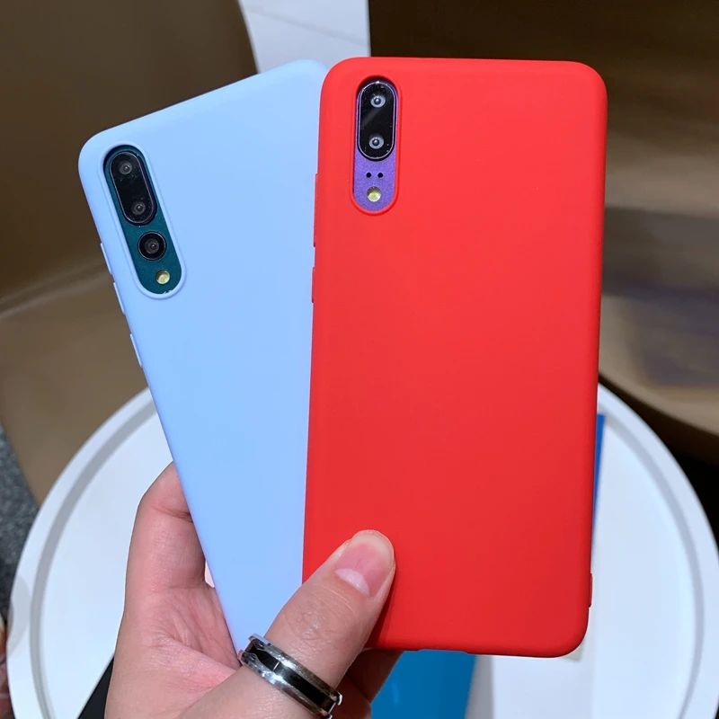 For Huawei Honor 8A 9 Note View 10 20 9X Pro Lite 10i 20i Play 8X Max V10 V20 Solid Color Matte Soft TPU Silicone Case Cover |