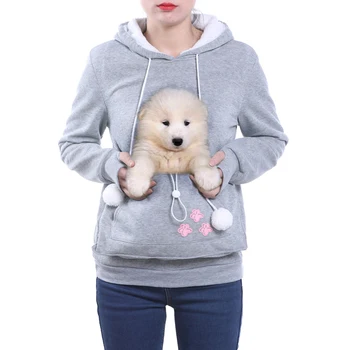 

High Quality Cat Lovers Hoodies Ears Cuddle Pouch Dog Pet Hoodies For Casual Kangaroo Pullovers Sweatshirt Drop Shipping 2XL