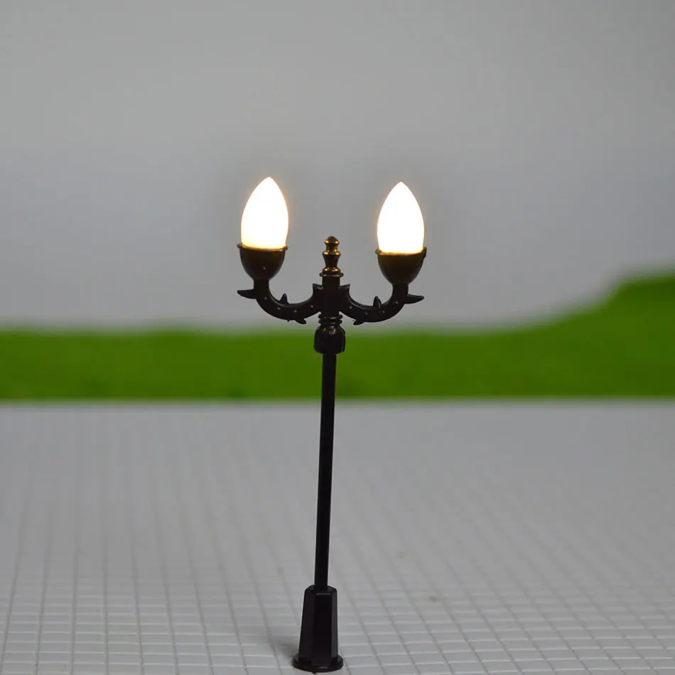 Warm White 1/75-200 архитектурные теплые садовые лампы макеты зданий DIY макеты ABS пластик двойной светодиодный свет Coollight для сада - Цвет: Warm White