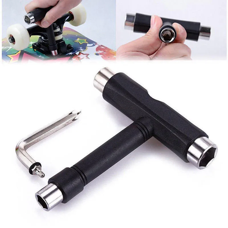 

Black Skateboard Griptape Tool Kit Grip Tape Tools Set All In One Wrench Skate