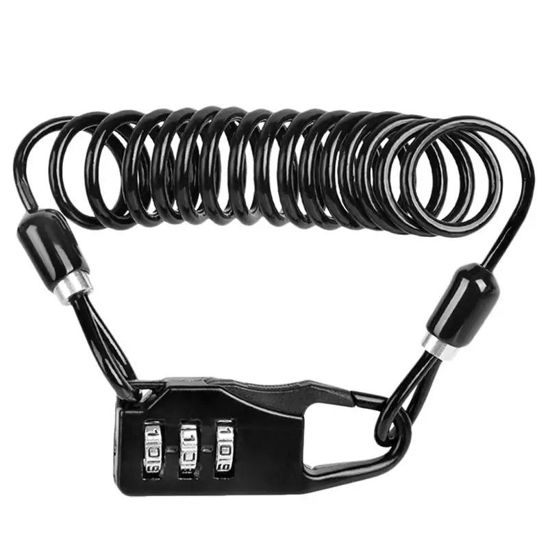 

Bike Lock 3 Digit Code Combination Bicycle Security Lock 1000mm x 26mm Steel Cable Spiral Bike Cycling Bicycle Lock