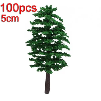 

100pcs Model Tree Miniature Simulated Plastic Artificial Plant Tabletop