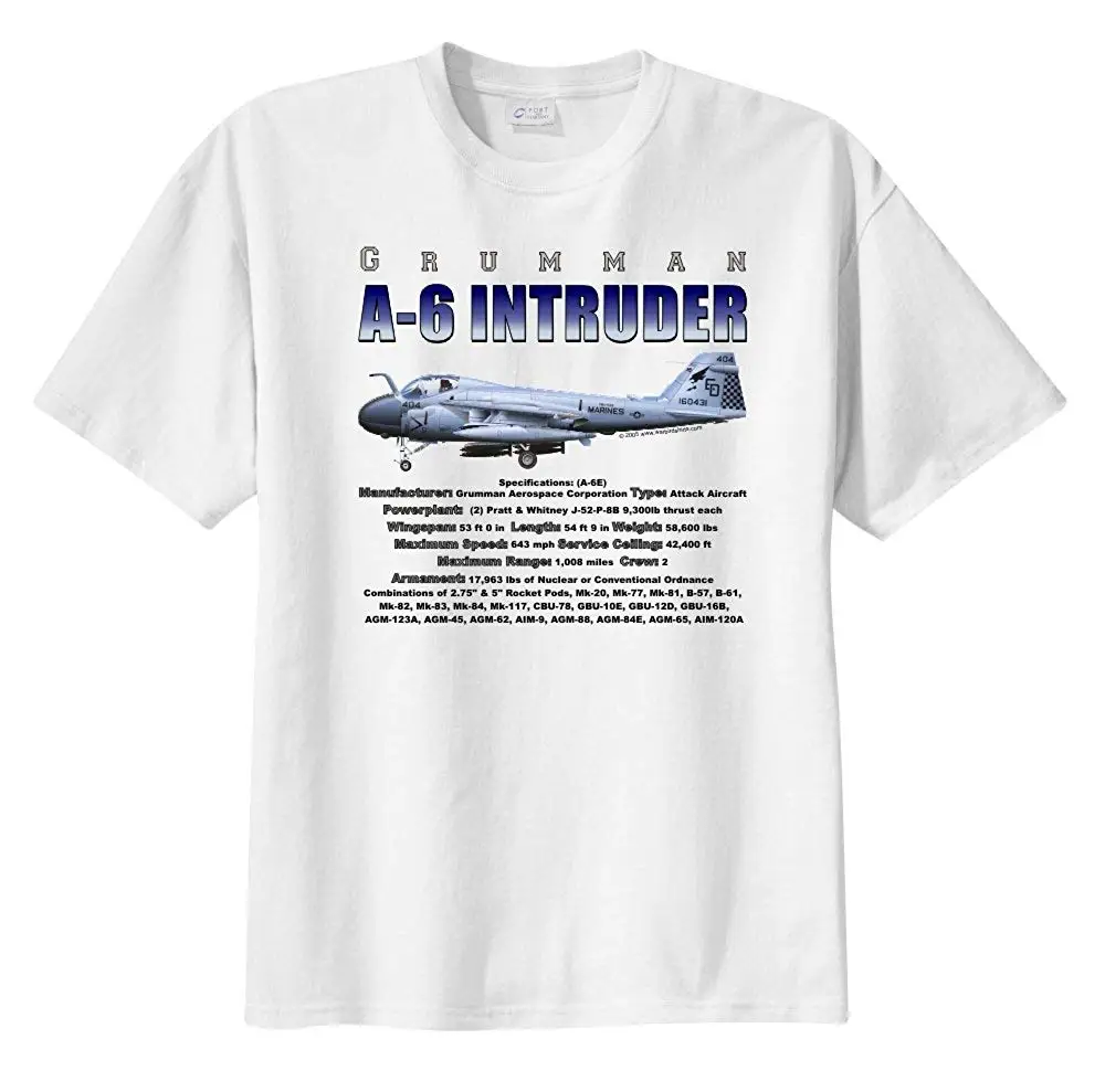Мужская футболка с коротким рукавом Grumman A-6 Intruder новинка 2019 забавная облегающая