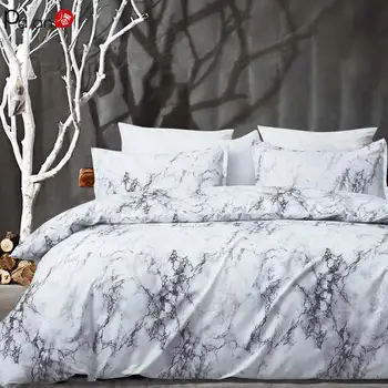 

Skin Friendly Fabric Duvet Cover Set Marble Luxury Microfiber Bed Set Down Comforter Quilt Pillow Case Sham Queen King Full Size