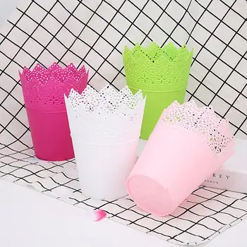 

New Style Imitation Flowers European Countryside Plant Flower Arrangement Decoration Placed Plastic Bucket Simple Home Flowerpot