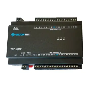 

32AI analog 4-20mA 0-10V ADC acquisition Ethernet IO module Modbus TCP RTU protocol Communication bandwidth 10M/100Mbps 7-30VDC