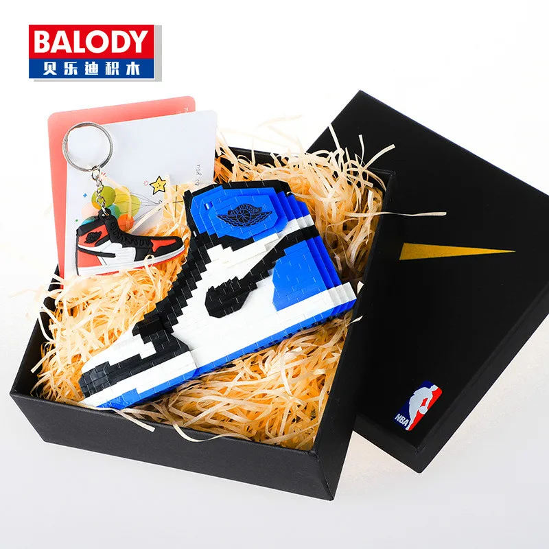 

951Pcs AJ Shoes Figures with Original Box Compatible Legoeds Friends Building Blocks Air Jordan Duplo Building Bricks Toy Gift