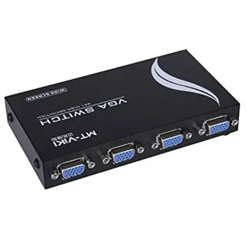 

4 Port VGA Switch Box Video Selector 4 Input to 1 Output Auto Scaling Support High Resolution @M23
