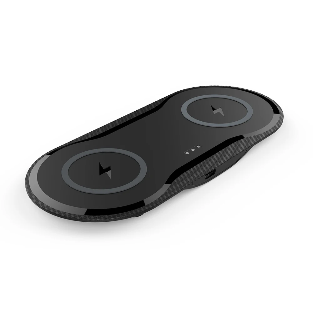 

Stand Desktop Wireless Charger Anti-slip Station Base ABS Pad Dual Charging Portable Mobile Phones Qi Fast Watches 2 In 1 Travel