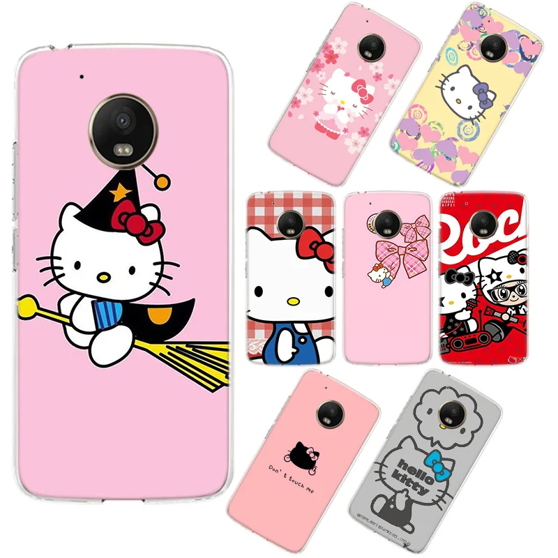 Чехол для телефона Erilles с рисунком hello kitty Motorola Moto G5 G6 G5s E5 G7 Z3 Play Plus прозрачный