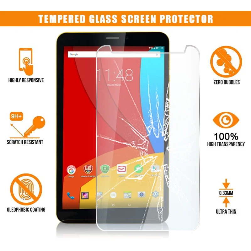 

Screen Protector for Prestigio MultiPad Wize 3508 4G 8" Tablet Tempered Glass Scratch Resistant Anti-fingerprint Film Cover