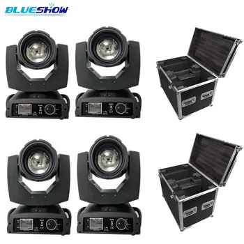 

flight case 4 Beam 230w LED Moving Head Beam Light 7R Sharpy Lyre Stage dj Lights Bulb Beam Moving Head 7R Beam 230W