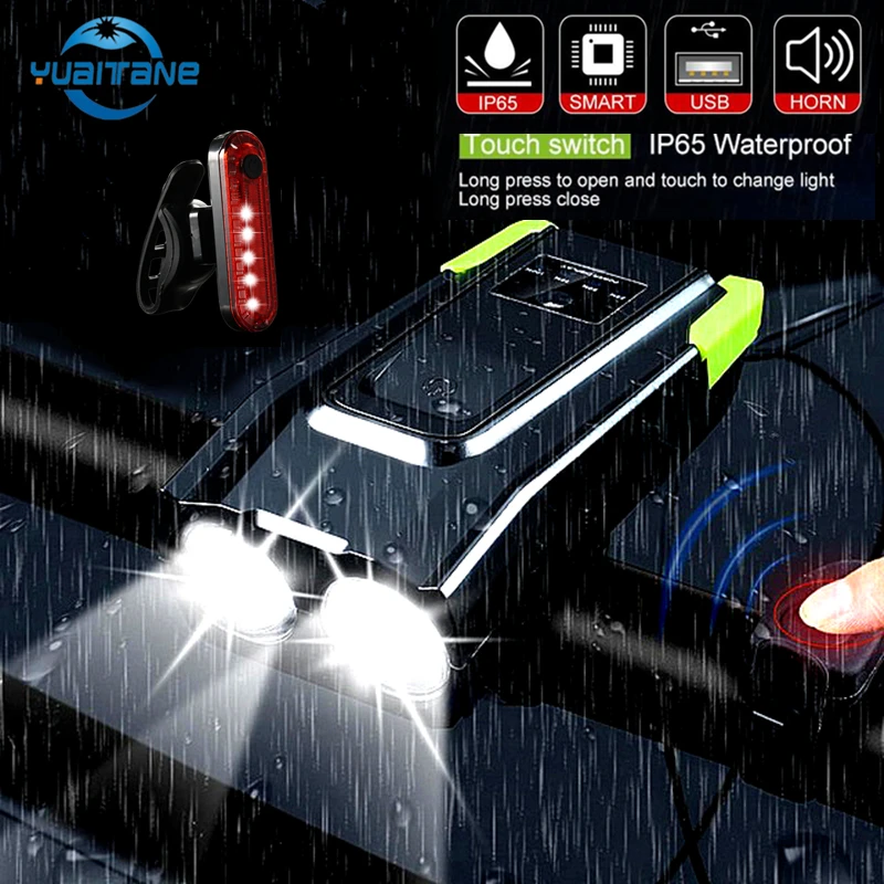 4000mAh Smart Induction Bicycle Front Light USB Rechargeable Headlight