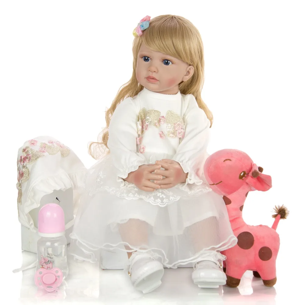 KEIUMI 24 дюйма элегантная Кукла Reborn Baby Girl 60 см мягкая виниловая силиконовая ткань