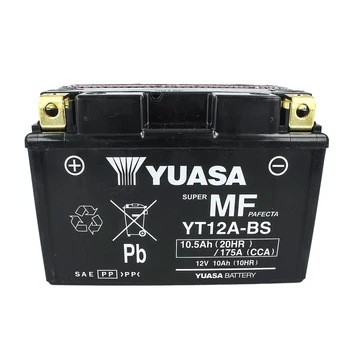 

YUASA HE01129 motorcycle battery YUASA YT12A-BS with acid 12V 10Ah 175A