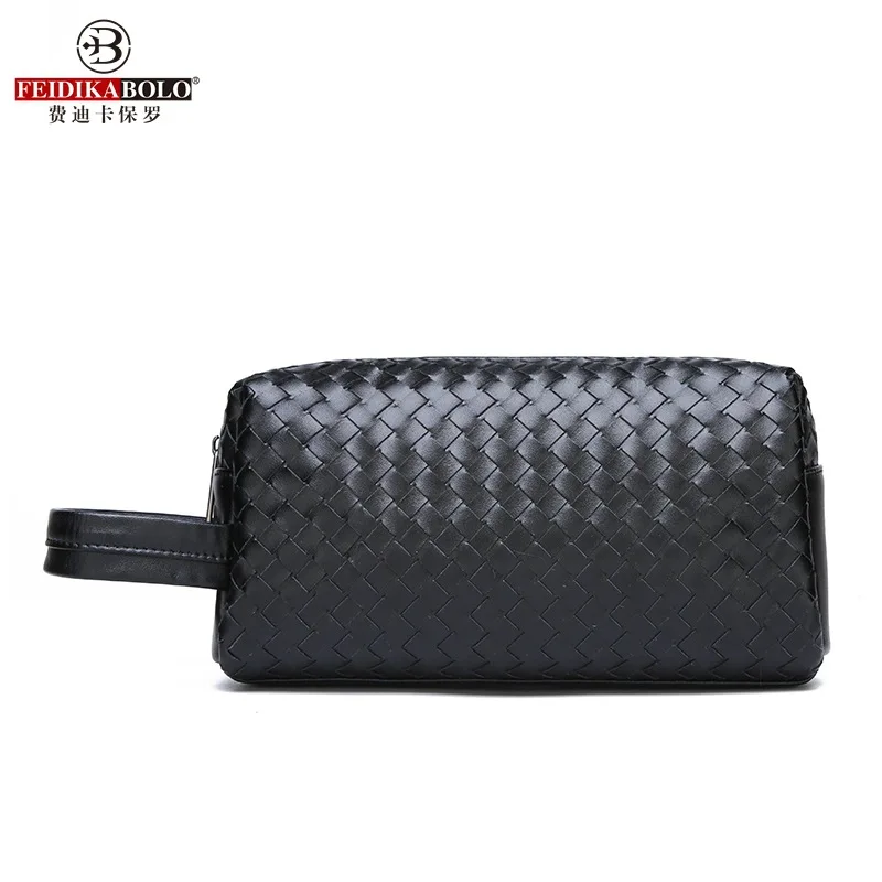 

2019 Men's New Style Clutch Handmade Weave Carrying Large Capacity Handbag Gift
