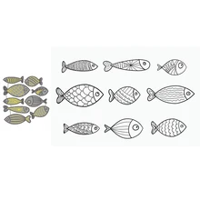 Collection Of Aquarium Fish Paper Cut Metal Craft Dies Card Making Stencils Diy Manual Scrapbooking New Embossing Dies 2021