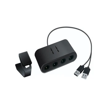 

3 in 1 Gamepad Adapter with Clip Base 4 Port USB Gc Game Square NGC Game Controller Adapter Converter for Nintend Switch