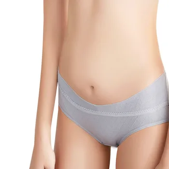 

Silk Antibacterial Maternity Underwear, Fashionable Cotton Low Waist Antibacterial Crotch, Early Pregnancy Postpartum Underwear