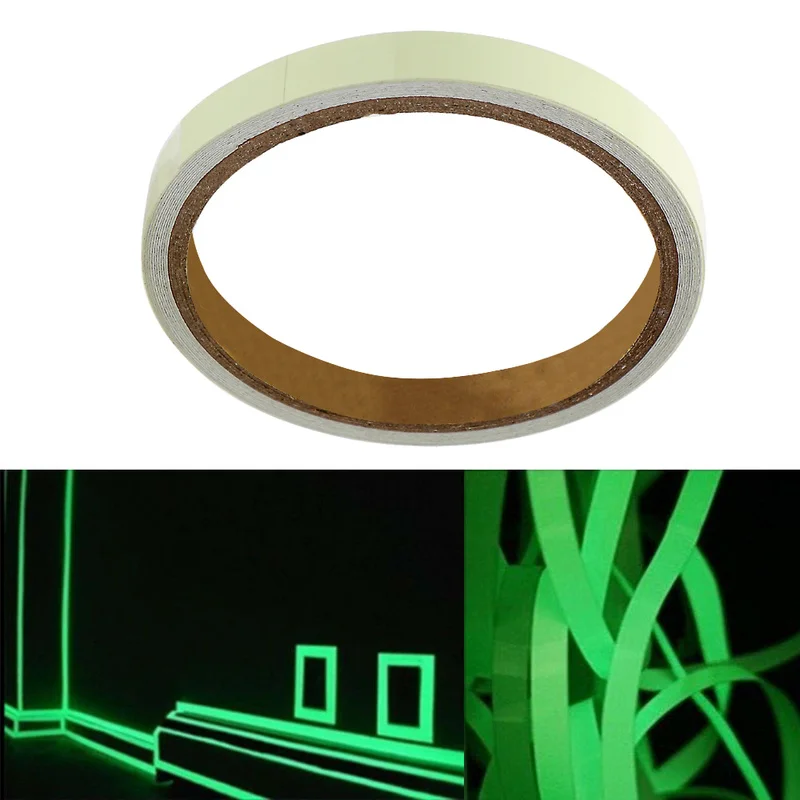 Green Luminous Tape Self Adhesive Glow In The Dark Stickers Stage Decorative Luminous Fluorescent Tape Warning Stickers Decor luminous wall stickers fluorescent tape luminous tape fluorescent stickers