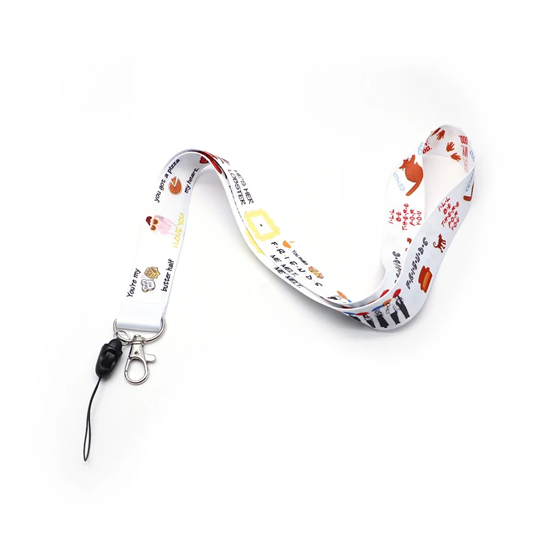30pcs/lot Friends TV Show Cartoon Lanyard Ribbon Necklace DIY Key USB Badge Holder Hang Rope Customizable Lanyard Key Strap D24