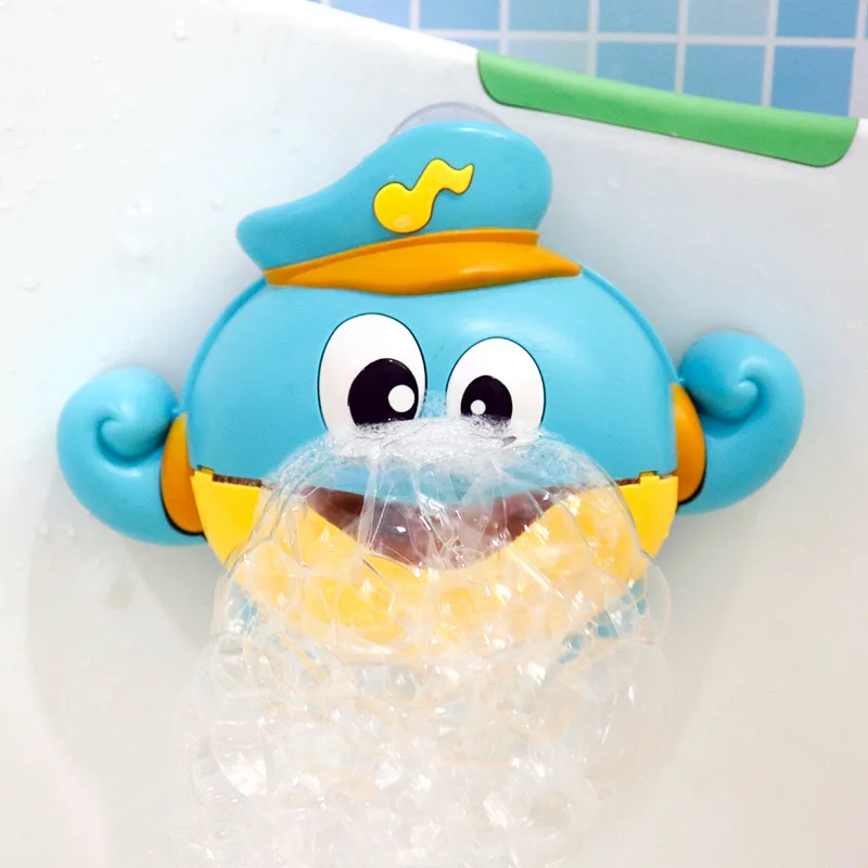 New Outdoor Bubble Frog&Crabs Baby Bath Toy Bubble Maker Swimming Bathtub Soap Machine Toys for Children With Music Water Toy 10