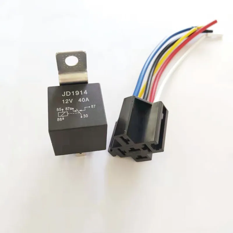 

Cross Border for Automobile Relay JD1914 12 V/24 V 40A with Iron Piece Installation with 5-Wire Socket