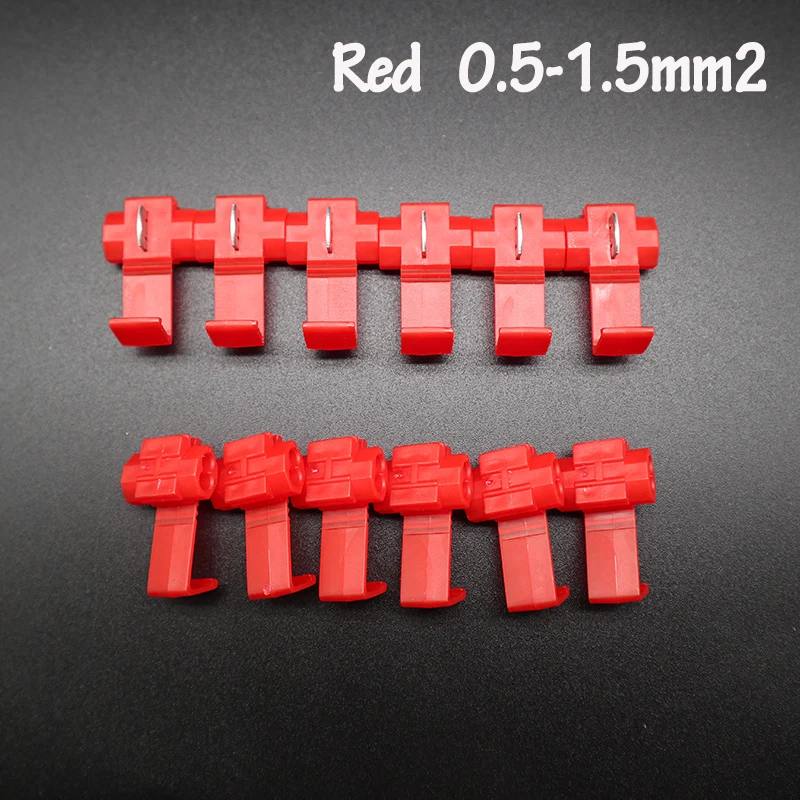 Red 22 18 AWG Scotch Lock Wire Electrical Cable Connectors Insulated Quick Splice Terminals Crimp For Car Electrical Cable|Terminals| - AliExpress