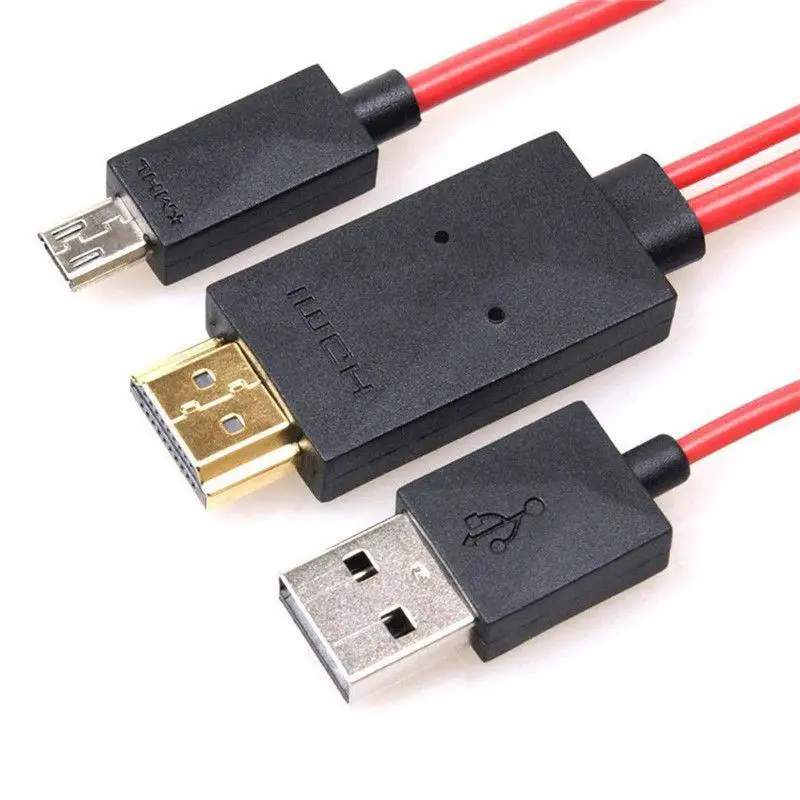 Кабель адаптер MHL для ТВ 2 м USB HDMI Micro 1080P HD Android Samsung смартфонов планшетов TV11PIN|Кабели