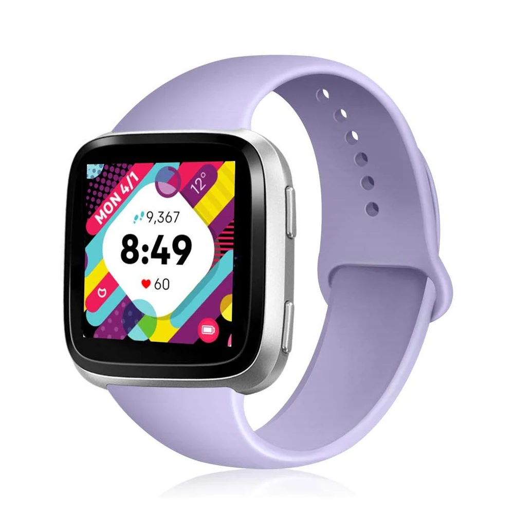 Для Fitbit Versa 2 Силиконовый браслет спортивные часы на резиновом ремешке Ремешок Браслет для Fitbit Versa/Versa Lite для женщин мужчин маленький большой