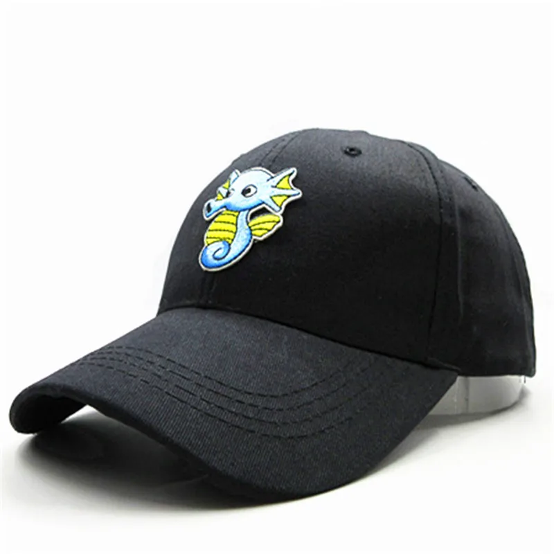 

2021 мультяшная хлопковая бейсболка с вышивкой морского конька, регулируемые Снэпбэк кепки в стиле хип-хоп для мужчин и женщин 13