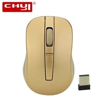 

CHYI 2.4G Wireless Mini Mouse Computer Optical Mice 1000/1200/1600DPI 3D Gold USB Mause For Gift Notebook PC