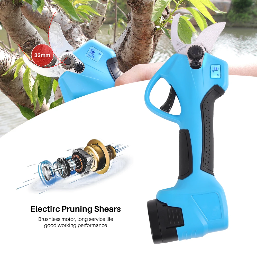 Cesoie Da Potatura Da 32Mm Cesoie Elettriche Senza Fili Con Display A Led