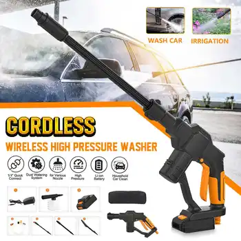 Cheap 20V Wireless High Pressure Car Washer Rechargeable Lithium Battery Auto Spray Water Gun Car Cleaning Machine Handheld Cleaner