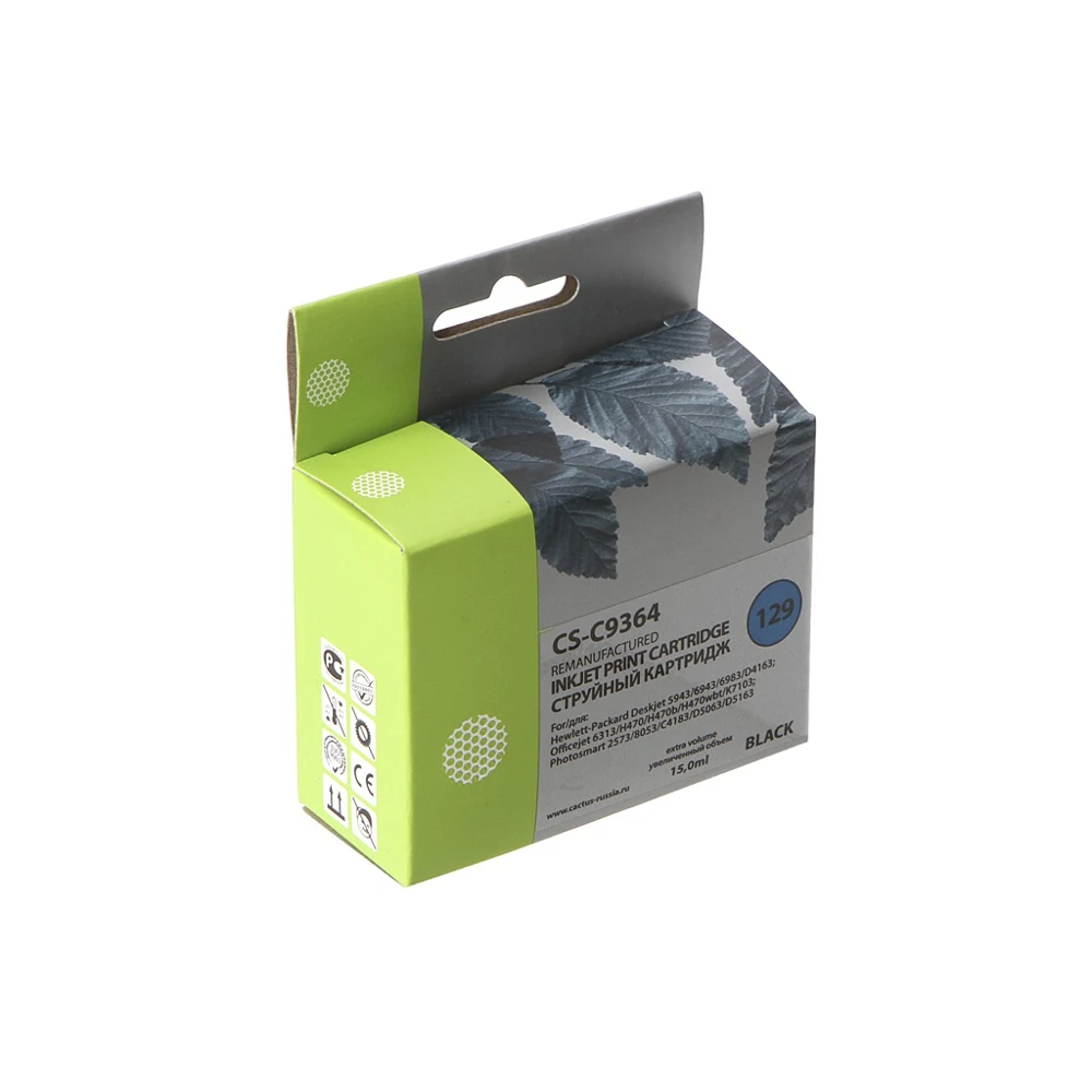 Картридж Cactus CS-C9364 №129 Black для HP PS 8053/8753/5943/2573/DJ 5900series  Компьютеры и | Отзывы и видеообзор