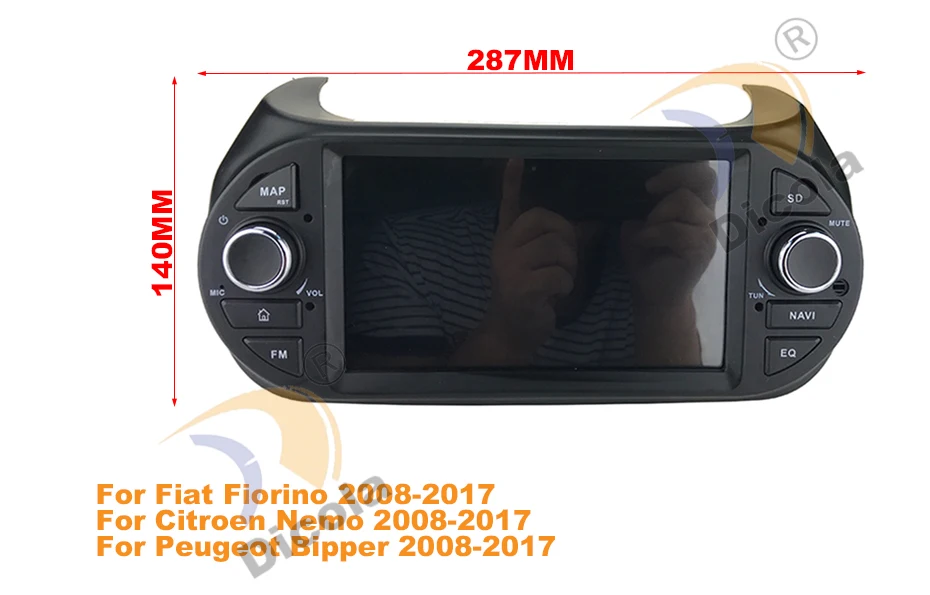 " DSP 4G+ 64G Android 9,0 автомобильный dvd стерео радио gps навигация для Fiat Fiorino Qubo Citroen Nemo peugeot Bipper авто мультимедиа