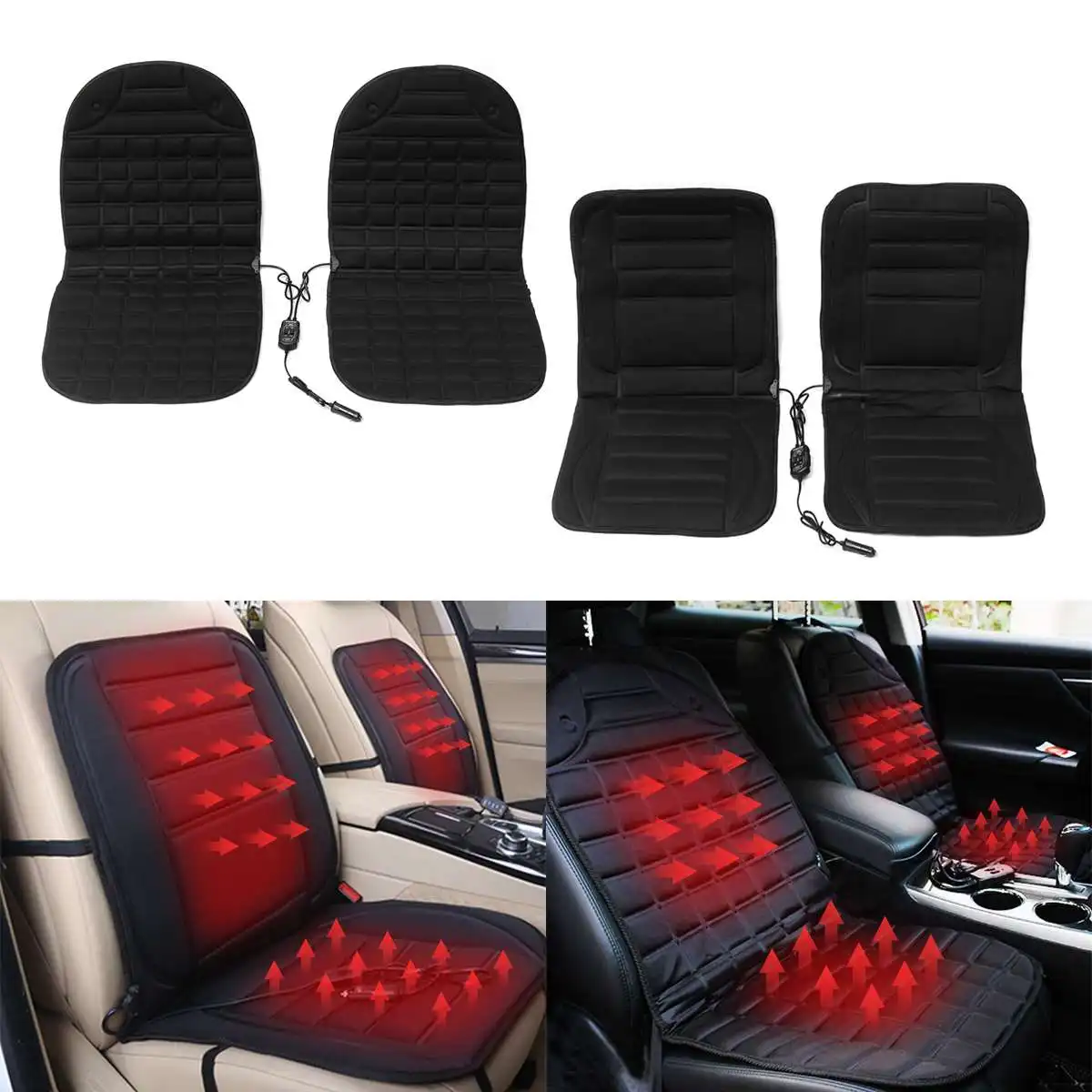 Autos Sitz Heizung Abdeckung Auto Elektrische Heizung Matte Auto Stuhl  Heizung Pad Abdeckung 12V Auto Sitzheizung Kissen Sitz wärmer - AliExpress