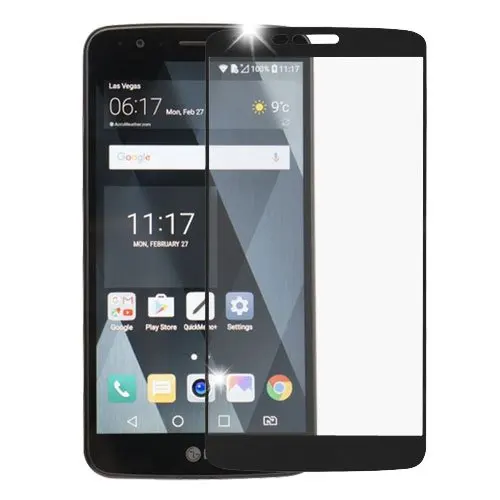 Black Полное закаленное стекло для LG Stylus 3 M400 DK защита экрана на K10 Pro Cas для LG Stylo 3 Защитная пленка для телефона 2.5D 9H - Цвет: Black