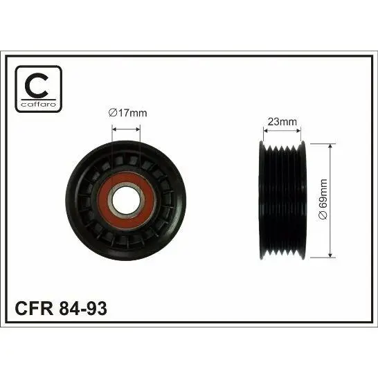 Ролик прив. ремня FO Focus II, VO C30, S40 caffaro 84-93