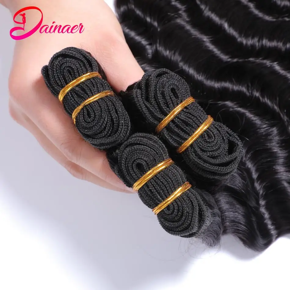 Brazilian Deep Wave Bundles Human Hair Extensions 1/3/4 Bundle Deals Natural Wave Hair 100% Remy Bundles 8-30inch