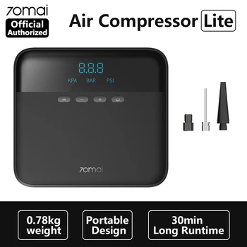 

70mai Air Compressor Lite 12V Mini Car Electric Air Pump Smart Tyre Inflators Portable Auto Digital Tire Inflator for Bicycle