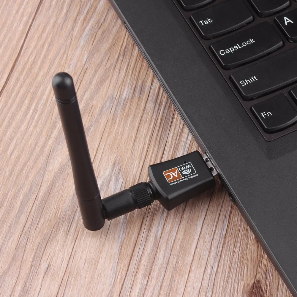 600 Мбит/с Двухдиапазонная беспроводная сетевая карта USB 2,0 WiFi LAN адаптер с антенной 802.11ac 5 ГГц 2,4 ГГц новое поступление