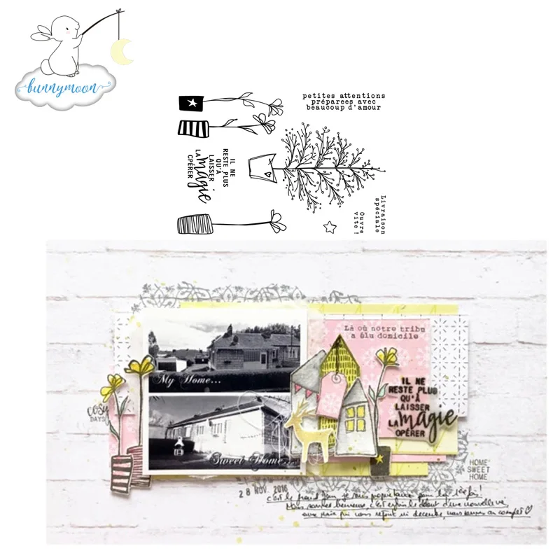 

CH Potted plant Seal Yourself Scrapbooking Album Sheets Clear Papre Cards Stamps Wedding Decoration