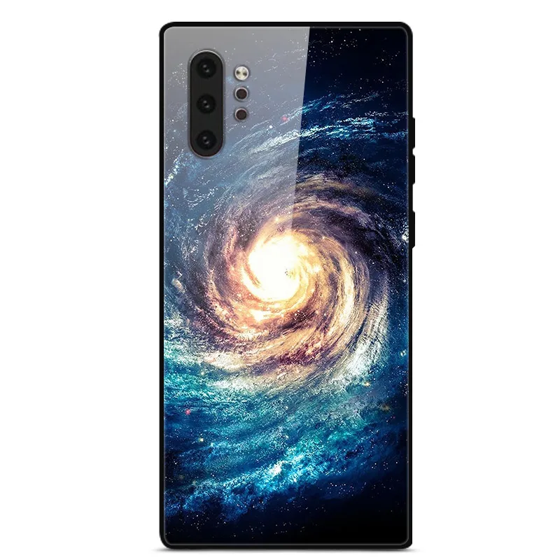 Для samsung Galaxy Note 10 чехол Note10 Pro закаленное стекло твердая задняя крышка для samsung Note10+ Plus 10Pro чехол для телефона s бампер Капа - Цвет: 15