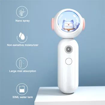 

Portable Mini Nano Mist Sprayer Facial Body Nebulizer Fortune Cat space replenishment instrument Nano Spray beauty instrument