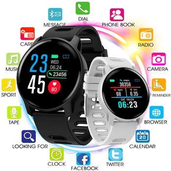 

Men Smart Watch S08 Sports Fitness Tracker Heart Rate Monitor Pedometer IP68 Waterproof Women Smartwatch For Android IOS Phone