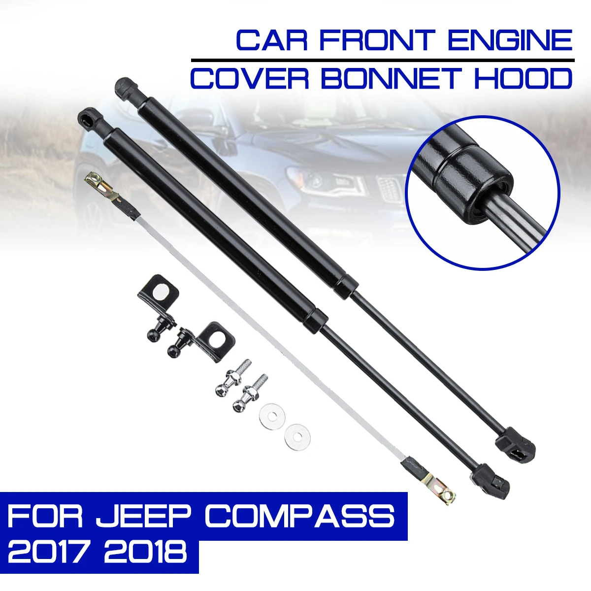 Car Front Engine Cover Hood Shock Lift Strut For Jeep Compass 2017 2018